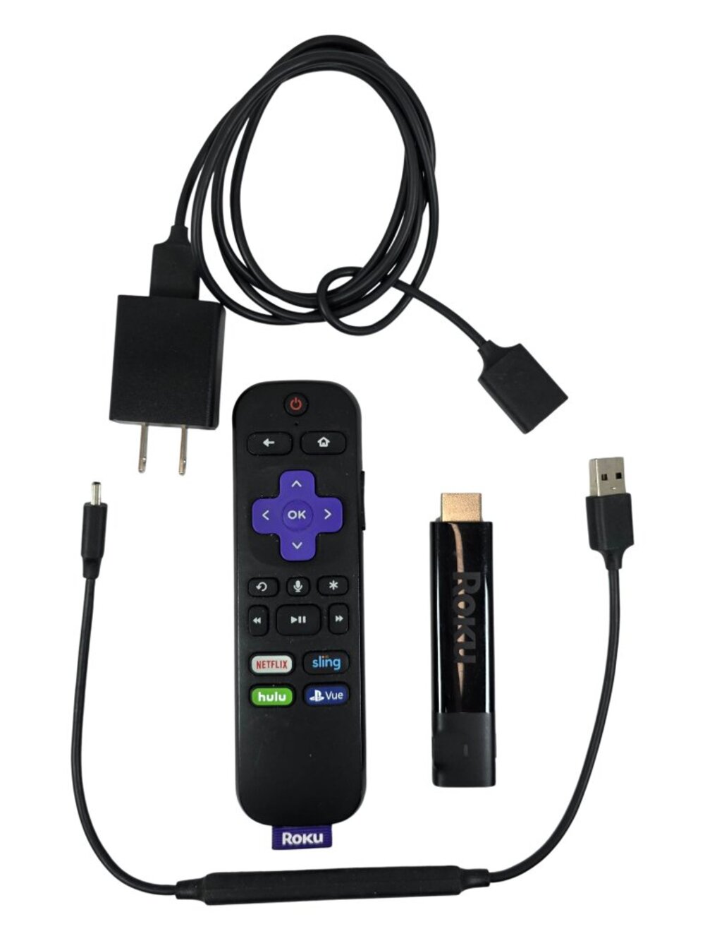 Roku Streaming Stick+ 3810X 4K HDR Voice Remote HDMI Streaming Player Bundle